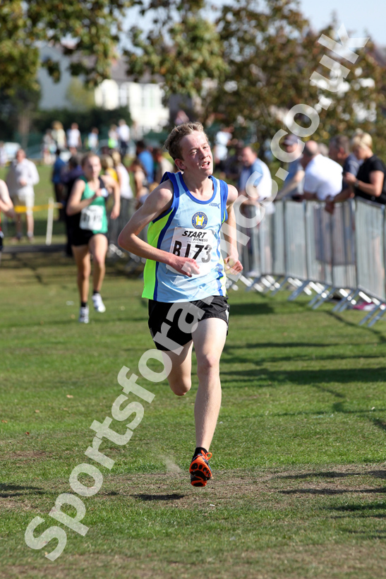 Jerome Castelow (Halifax Harriers), under-17 boys, Northern Cross Country Relay, Graves Park, Sheffield
